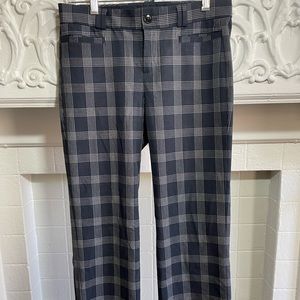 Banana Republic Navy Plaid Dress Pants